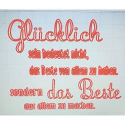 Schablone Glücklich...