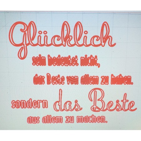 Schablone Glücklich...
