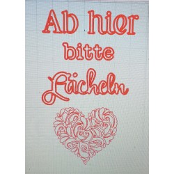 Schablone Lächeln....