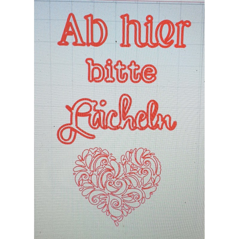Schablone Lächeln....