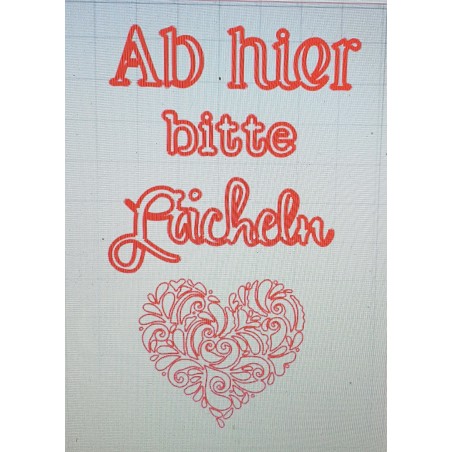Schablone Lächeln....