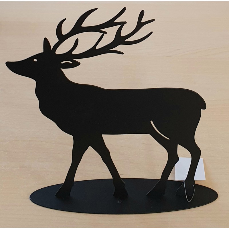 Metall Hirsch schwarz