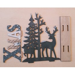 Holz Deko X-Mas