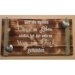 Schild kleine Dinge...