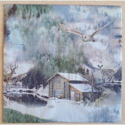 Serviette Winterlandschaft