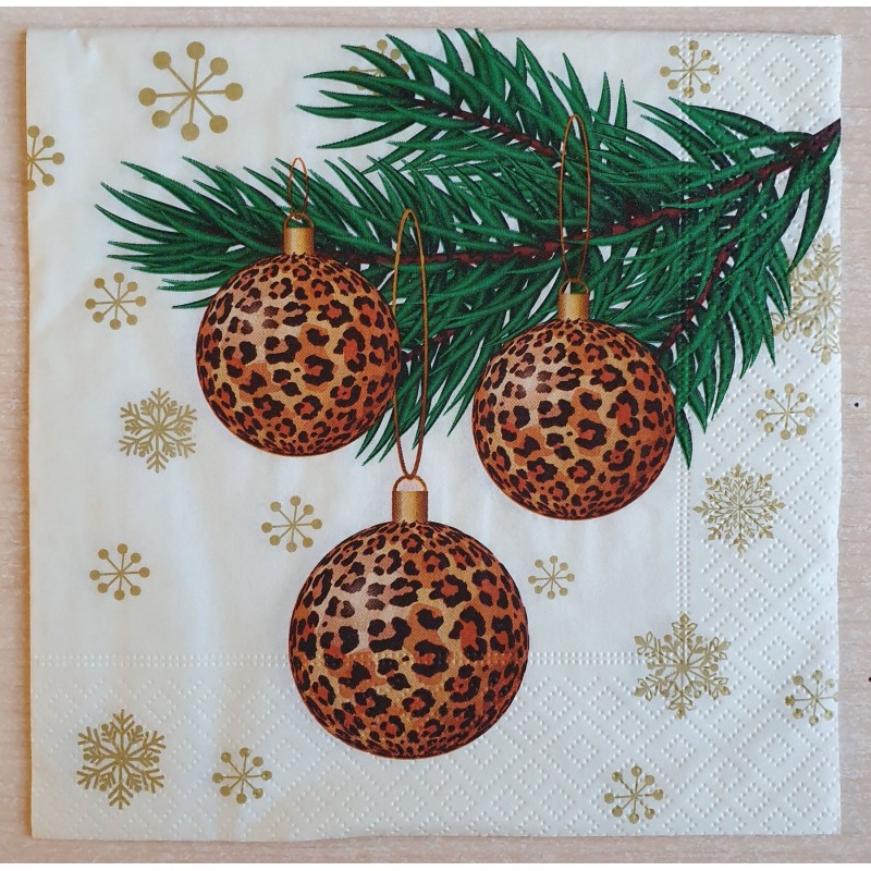 Serviette Weihnachtskugeln