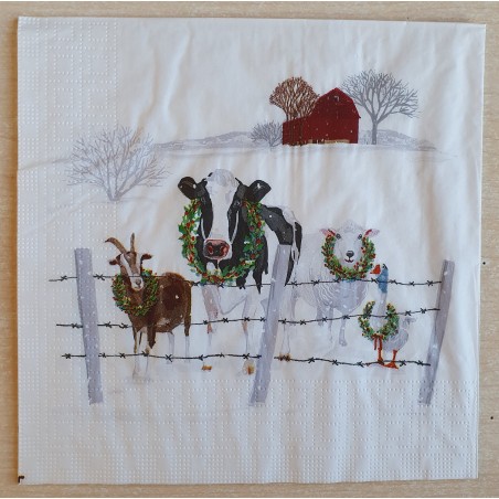 Serviette Bauernhoftiere