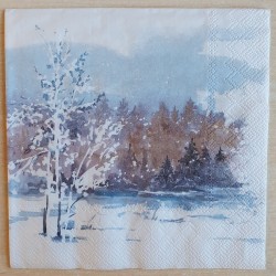 Serviette Winterlandschaft