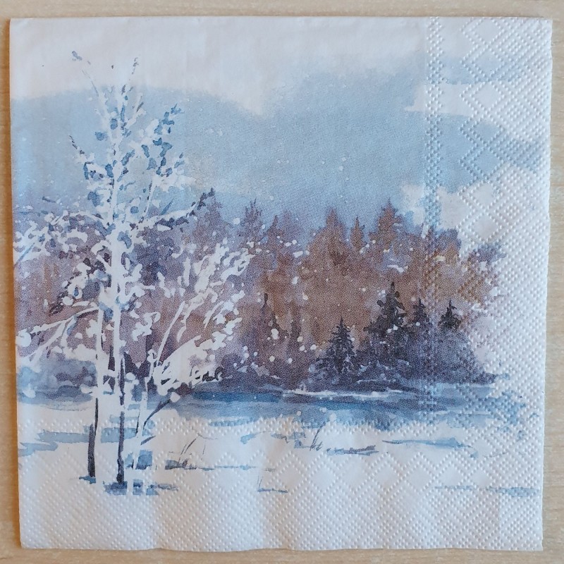 Serviette Winterlandschaft