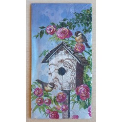 Serviette Vogelhaus