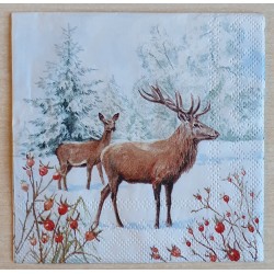 Serviette Hirsch/Reh