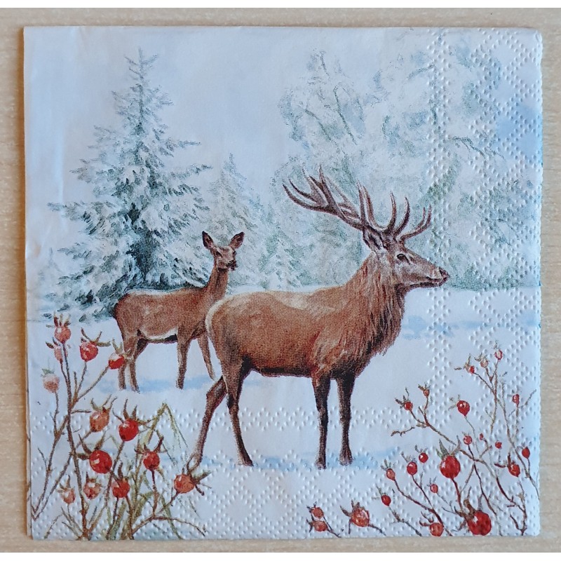 Serviette Hirsch/Reh