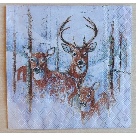 Serviette Hirsch/Reh