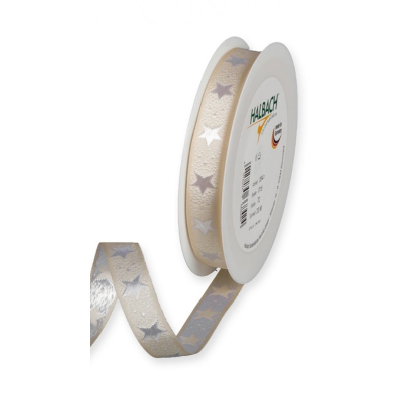 Dekoband Sterne creme