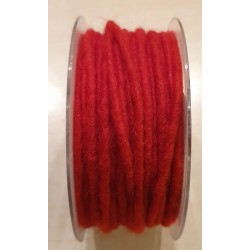 Wollfaden rot mit Draht