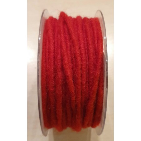 Wollfaden rot mit Draht