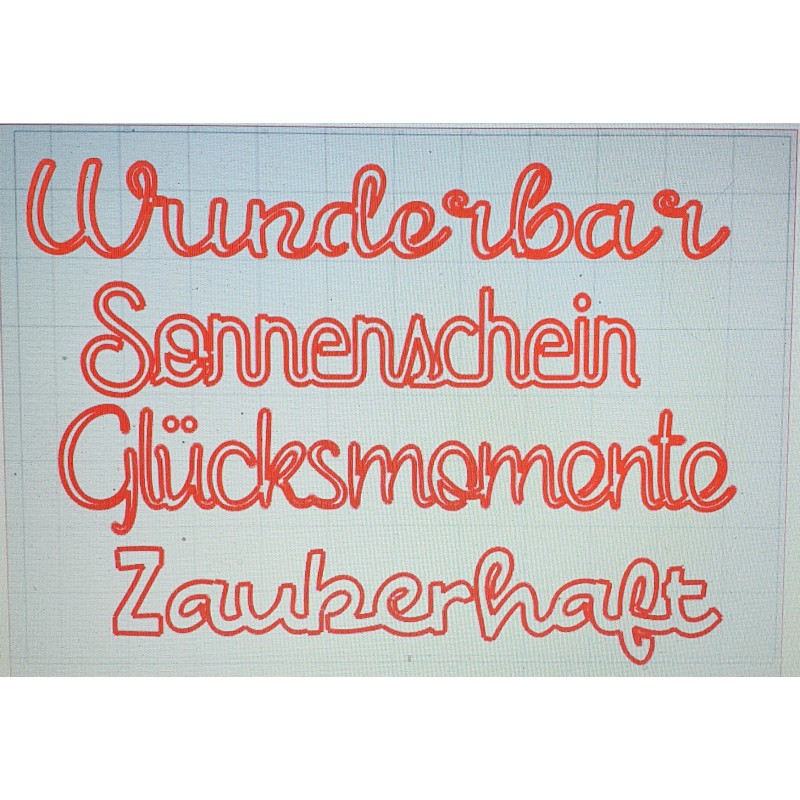 Schablone Wunderbar.....