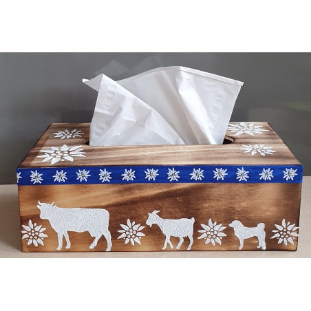 Kleenex Box Alpaufzug blau