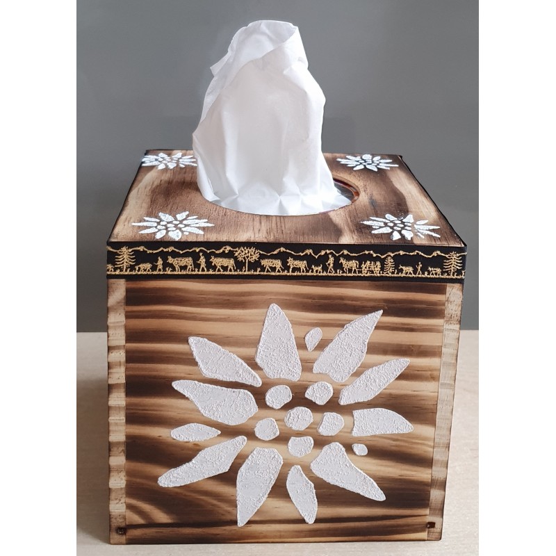 Kleenex Box Kuh/Edelweiss