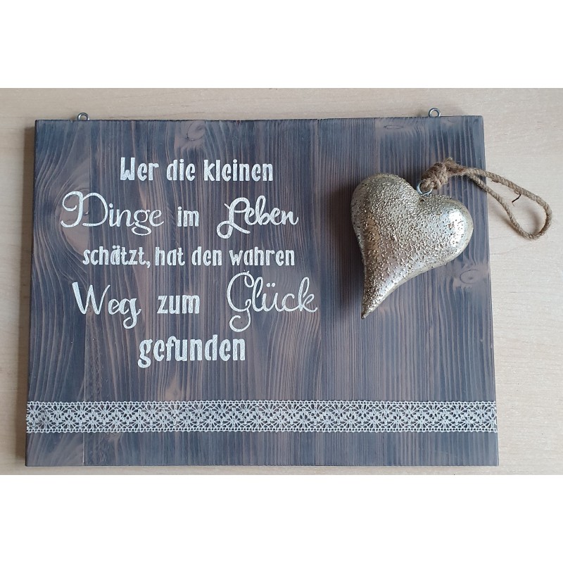 Schild Glück.....