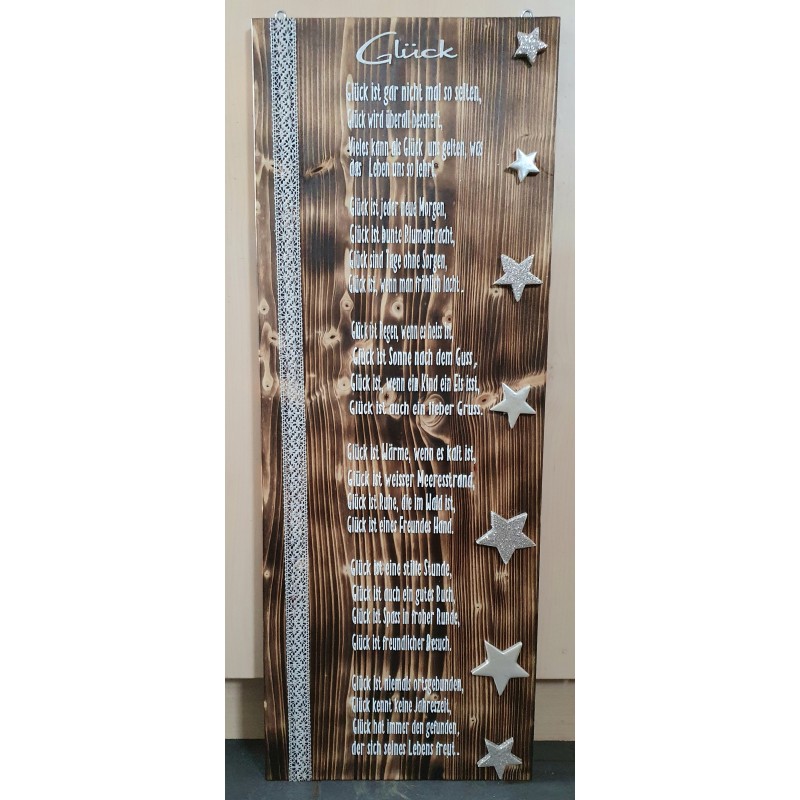 Schild Glück....