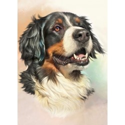 3D Diamant Pixel Bild Berner Sennenhund