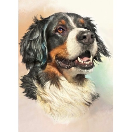3D Diamant Pixel Bild Berner Sennenhund