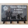 Garderobe Alpaufzug hellblau Herzlich....