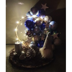 Weihnachtsdeko Wichtel blau