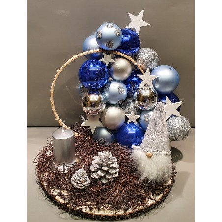 Weihnachtsdeko Wichtel blau