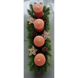 Advents Gesteck cognac
