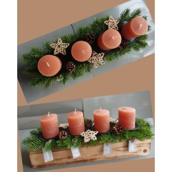 Advents Gesteck cognac