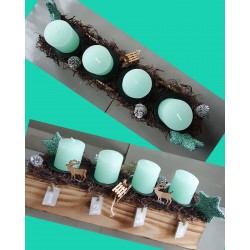Advents Gesteck mint