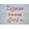 Schablone Zuhause/Hund