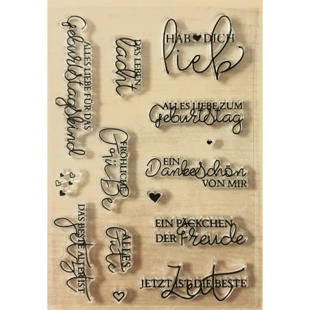Clear Stamps Hab dich lieb.....
