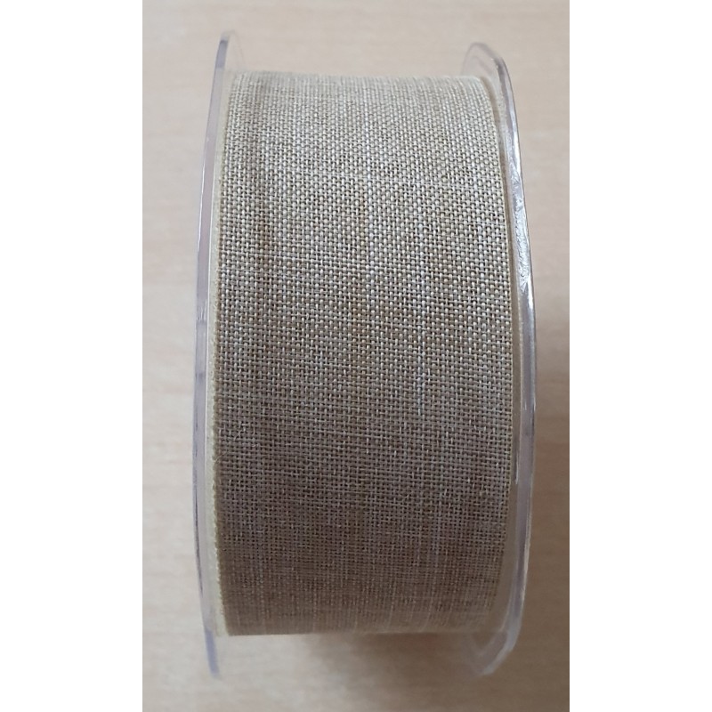 Dekoband Leinenoptik natur