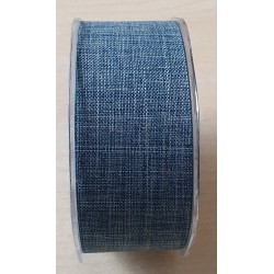 Dekoband Leinenoptik jeansblau