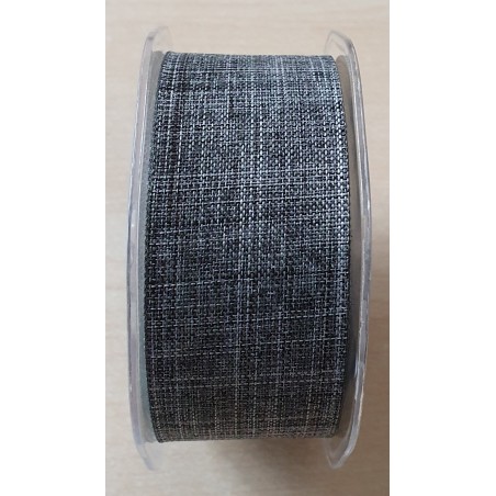 Dekoband Leinenoptik grau
