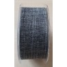 Dekoband Leinenoptik grau