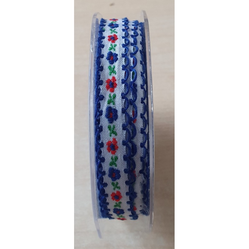 Dekoband Folklore blau