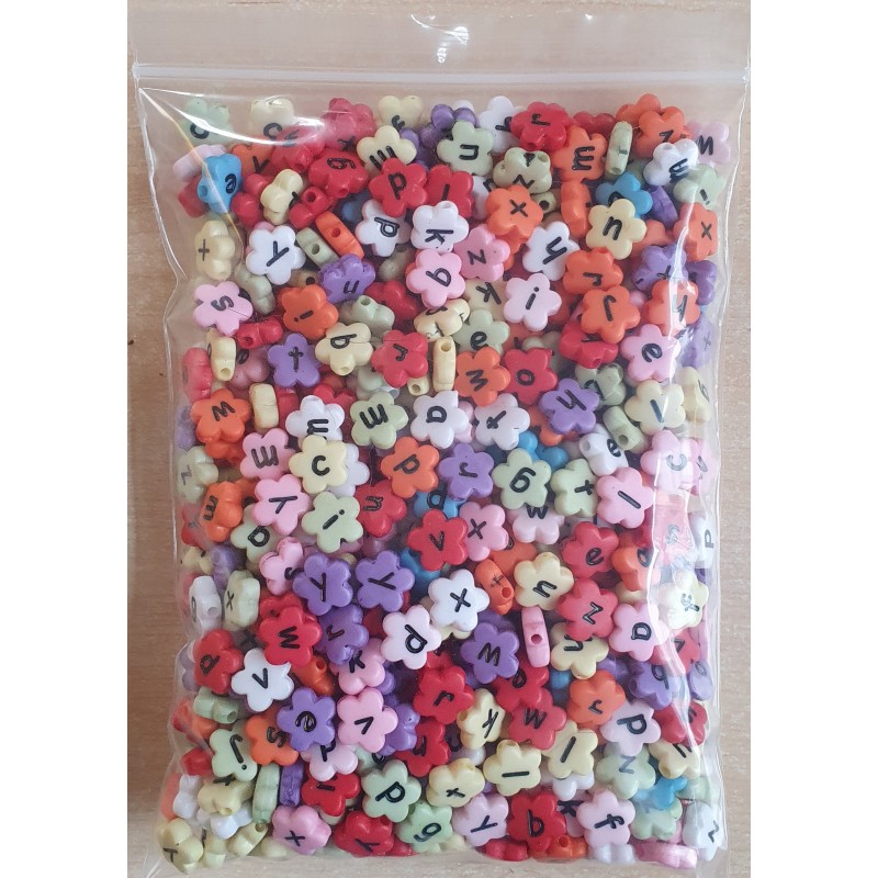 Kunststoff Perlen Blumen Buchstaben