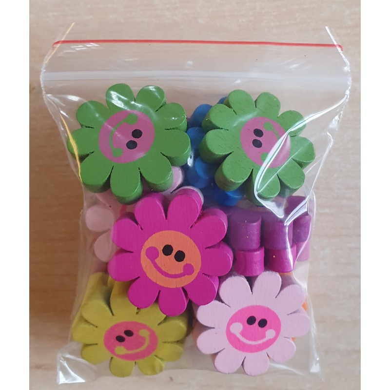 Holz Perlen Blumen