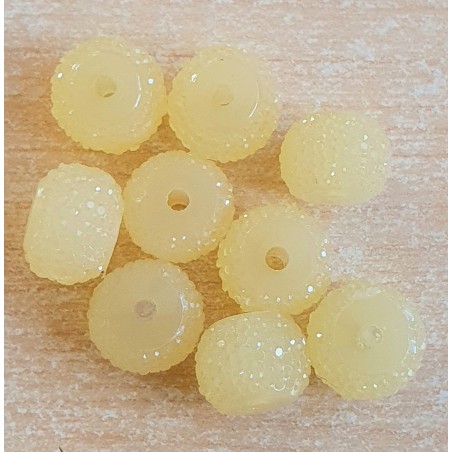 Sparkling Resin Perlen hellgelb