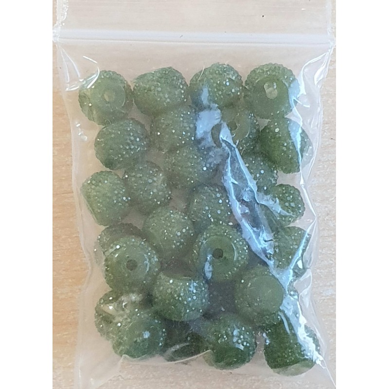 Sparkling Resin Perlen olive