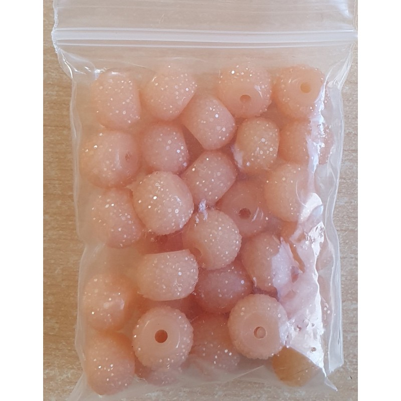 Sparkling Resin Perlen helles lachs