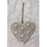 Metall Herz mit Blumen