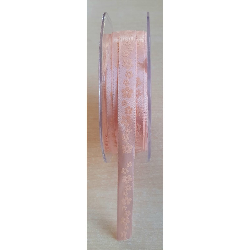 Dekoband Blumen lachs