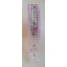 Dekoband Karo/Herz  beige-rosa