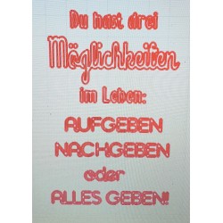 Schablone Möglichkeiten....