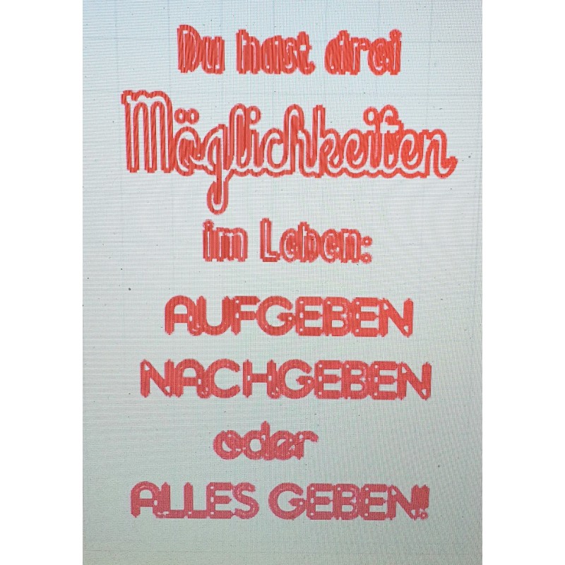 Schablone Möglichkeiten....